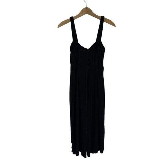 Row A XL Black Sleeveless Wide Leg Jumpsuit Flowy Lightweight Stretchy Chic - Picture 5 of 7